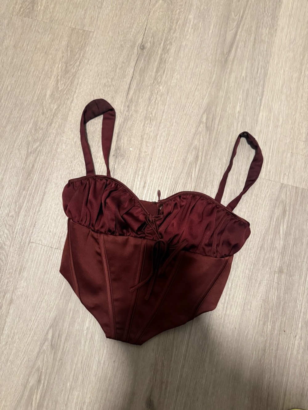 House of Cb Satin Corset Tank Top